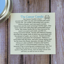 Load image into Gallery viewer, Cancer candle description card