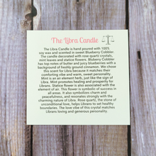 Load image into Gallery viewer, Libra candle description card
