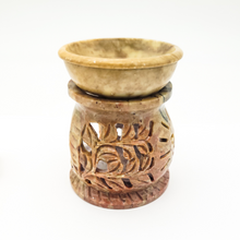 Load image into Gallery viewer, Carved Sun Soapstone Diffuser Lamp for Essential Oils or Wax Melts