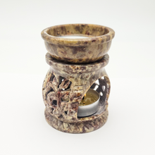 Load image into Gallery viewer, Carved Sun Soapstone Diffuser Lamp for Essential Oils or Wax Melts