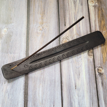 Load image into Gallery viewer, Black Mango Wood Stick Incense Burner
