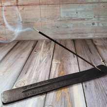 Load image into Gallery viewer, Black Mango Wood Stick Incense Burner