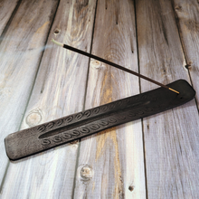 Load image into Gallery viewer, Black Mango Wood Stick Incense Burner