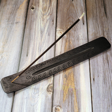 Load image into Gallery viewer, Black Mango Wood Stick Incense Burner