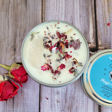 Load image into Gallery viewer, Soy wax candle with crystals