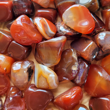 Load image into Gallery viewer, Tumbled carnelian gemstones