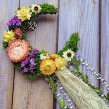 Load image into Gallery viewer, Witches Bells Crescent Moon Wreath