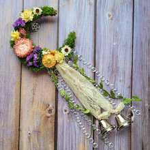 Load image into Gallery viewer, Witches Bells Crescent Moon Wreath