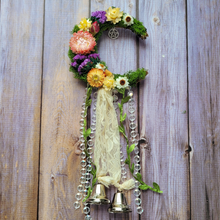 Load image into Gallery viewer, Witches Bells Crescent Moon Wreath