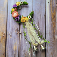 Load image into Gallery viewer, Witches Bells Crescent Moon Wreath