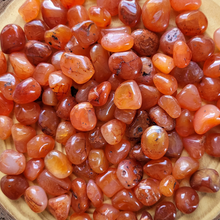 Load image into Gallery viewer, Carnelian Tumbled Gemstones - 0.5-0.75 inch