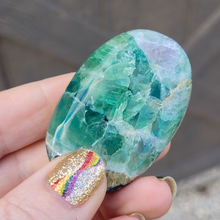 Load image into Gallery viewer, Green Fluorite Palm Stone - 2 inch