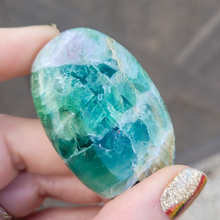 Load image into Gallery viewer, Green Fluorite Palm Stone - 2 inch