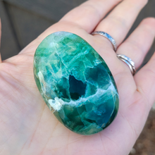 Load image into Gallery viewer, Green Fluorite Palm Stone - 2 inch