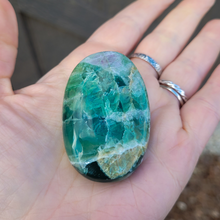 Load image into Gallery viewer, Green Fluorite Palm Stone - 2 inch
