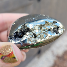Load image into Gallery viewer, Pyrite Heart Carving - 2.5 inch
