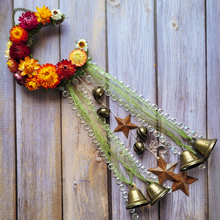 Load image into Gallery viewer, Witches Bells Crescent Moon Wreath