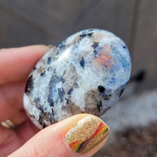 Load image into Gallery viewer, Rainbow Moonstone Palm Stone - 2.25 inch
