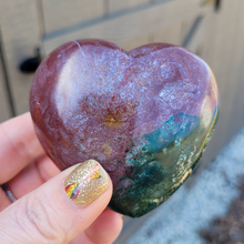 Load image into Gallery viewer, Carved Ocean Jasper Gemstone Heart