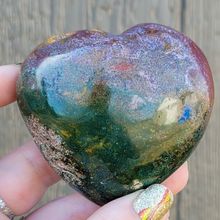 Load image into Gallery viewer, Carved Ocean Jasper Gemstone Heart