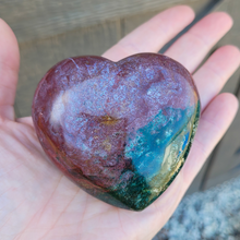 Load image into Gallery viewer, Carved Ocean Jasper Gemstone Heart
