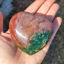 Load image into Gallery viewer, Carved Ocean Jasper Gemstone Heart
