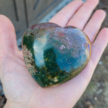 Load image into Gallery viewer, Carved Ocean Jasper Gemstone Heart
