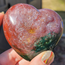 Load image into Gallery viewer, Carved Ocean Jasper Gemstone Heart