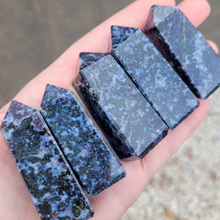 Load image into Gallery viewer, Indigo Gabbro Obelisk - Mystic Merlinite Gemstone Point