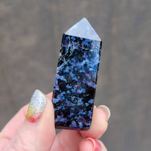 Load image into Gallery viewer, Indigo Gabbro Obelisk - Mystic Merlinite Gemstone Point