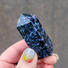 Load image into Gallery viewer, Indigo Gabbro Obelisk - Mystic Merlinite Gemstone Point