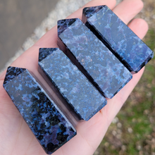 Load image into Gallery viewer, Indigo Gabbro Obelisk - Mystic Merlinite Gemstone Point