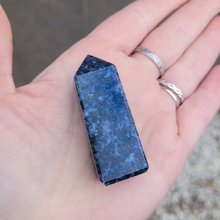 Load image into Gallery viewer, Indigo Gabbro Obelisk - Mystic Merlinite Gemstone Point