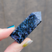 Load image into Gallery viewer, Indigo Gabbro Obelisk - Mystic Merlinite Gemstone Point