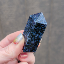 Load image into Gallery viewer, Indigo Gabbro Obelisk - Mystic Merlinite Gemstone Point