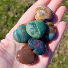 Load image into Gallery viewer, Ocean jasper gemstone heart