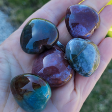 Load image into Gallery viewer, Ocean jasper gemstone heart