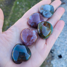 Load image into Gallery viewer, Small ocean jasper gemstone hearts