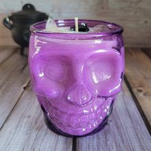 Load image into Gallery viewer, Bitches Brew Purple Skull Soy Wax Candle - 15 oz