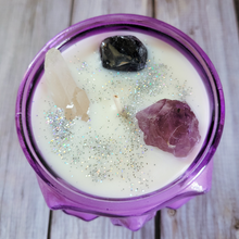 Load image into Gallery viewer, Bitches Brew Purple Skull Soy Wax Candle - 15 oz