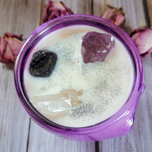 Load image into Gallery viewer, Bitches Brew Purple Skull Soy Wax Candle - 15 oz