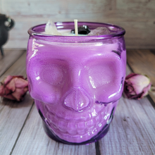 Load image into Gallery viewer, Bitches Brew Purple Skull Soy Wax Candle - 15 oz