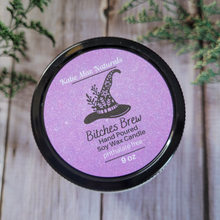 Load image into Gallery viewer, Witchy candle with amethyst crystals