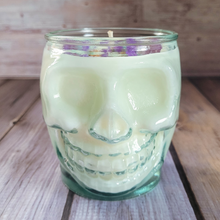 Load image into Gallery viewer, Spring Rains Soy Wax Skull Candle - 15 oz