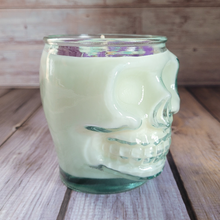 Load image into Gallery viewer, Spring Rains Soy Wax Skull Candle - 15 oz