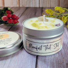 Load image into Gallery viewer, Manifest That Shit Soy Wax Candle (Sage and Citrus) - 6 oz