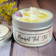 Load image into Gallery viewer, Manifest That Shit Soy Wax Candle (Sage and Citrus) - 6 oz