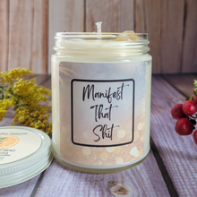 Load image into Gallery viewer, Manifest That Shit Soy Wax Candle (Sage and Citrus) - 9 oz