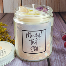Load image into Gallery viewer, Manifest That Shit Soy Wax Candle (Sage and Citrus) - 9 oz