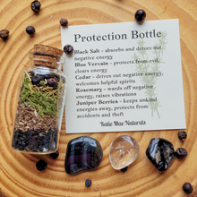 Load image into Gallery viewer, Protection Spell Bottle and Crystal Kit